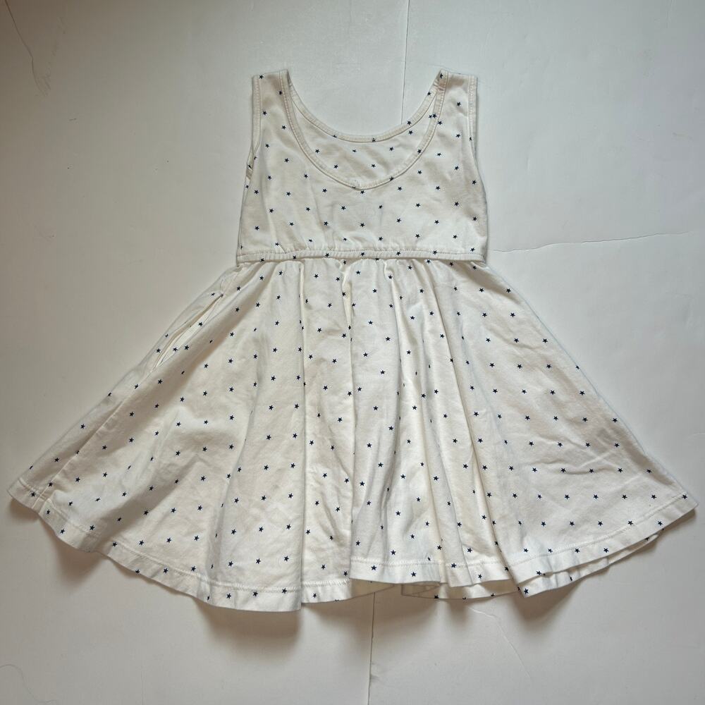 Omi Jo Well Dressed Wolf Girls White & Navy Blue Star Print Twirl Dress Size 2 - Picture 6 of 6